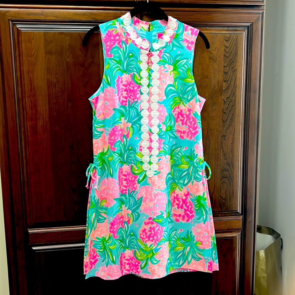 Lilly Pulitzer romper, pink and green